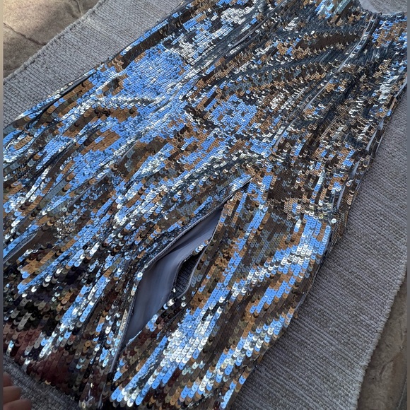 J.Crew Collection Sequin Skirt in Silver 00 - Picture 8 of 16